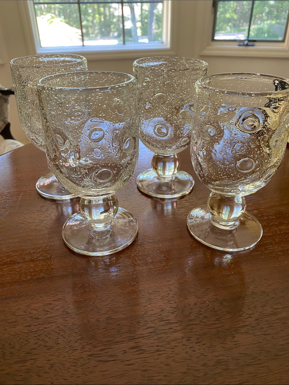 Southern Living at Home Bella Luna Clear Bubble-Pattern Glasses - Set of  4